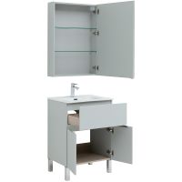 Комплект мебели для ванной Aquanet Алвита New 60 Серый матовый арт-274530 — фото 4, Комплекты мебели для ванной