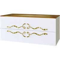 Тумба под раковину Clarberg Due amanti 100 подвесная Белая без ручек арт-DUE0110W — фото 1, Тумбы под раковину