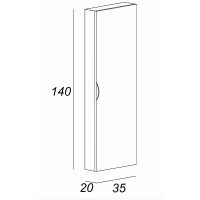 Товар: Шкаф пенал Cezares 35 подвесной Bianco Lucido арт-44675 - фото 3 Шкаф пенал Cezares 35 подвесной Bianco Lucido арт-44675 — фото 3, Пеналы для ванной комнаты