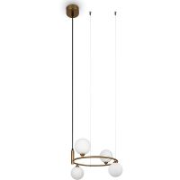 Подвесной светильник Maytoni Modern Ring Белый Латунь арт-MOD013PL-04BS1 — фото 4, Подвесные светильники