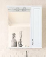 Зеркало со шкафом Style Line Олеандр 2 Люкс 65 с подсветкой Белое арт-ЛС-00000050 — фото 10, Зеркальные шкафы в ванную