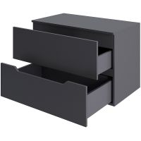 Тумба под раковину Orange Line 80 подвесная Графит матовый арт-Li-80TugMDF — фото 3, Тумбы под раковину