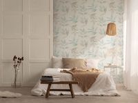 Обои Marburg Essentiell Винил на флизелине (0,53*10,05) Белый/Зеленый/Коричневый, Листья арт-34708 — фото 3, Обои для стен