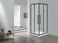 Душевой уголок Esbano Flex 100x100 профиль Черный стекло прозрачное арт-ESOGF100KVB — фото 3, Квадратные душевые уголки