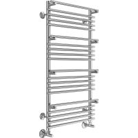 Водяной полотенцесушитель Terminus Вента Люкс П18 500х1000 Хром, нижнее подключение, G 1/2" ВР, с угловым соединением арт-4670078529527 — фото 1, Водяные полотенцесушители