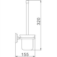 Ершик для унитаза Haiba Хром арт-HB1510 — фото 2, Ершики для унитаза