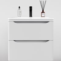 Тумба под раковину Style Line Марелла 60 Люкс Plus подвесная Белый матовый антискрейтч арт-СС-00002404 — фото 4, Тумбы под раковину