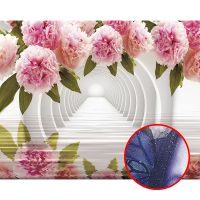 Фреска Ortograf 3D 33205 Фактура бархат серебро FX-S Флизелин (3,4*2,7) Белый/Розовый, Цветы/Абстракция арт-33205 (бархат серебро FX-S) — фото 1, Фрески