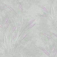 Обои Accento Reeds Винил на флизелине (1,06*10,05) Серый/Сиреневый, Листья арт-285037 — фото 1, Обои для стен