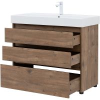 Тумба под раковину Aquanet Nova Lite 100 Дуб рустикальный арт-302480 — фото 7, Тумбы под раковину