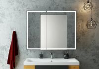 Зеркальный шкаф Континент Mirror Box black Led 100 с подсветкой Черный арт-МВК051 — фото 7, Зеркальные шкафы в ванную