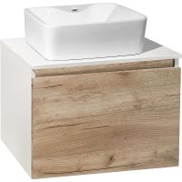 Товар: Тумба под раковину Runo Бари 60 подвесная Крафт дуб Белая арт-00-00001374 - фото 7 Тумба под раковину Runo Бари 60 подвесная Крафт дуб Белая арт-00-00001374 — фото 7, Тумбы под раковину