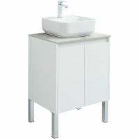 Тумба под раковину Aquanet Nova Lite 60 подвесная Белая глянцевая арт-298847 — фото 6, Тумбы под раковину