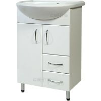 Тумба под раковину СанТа Стандарт 55 Белая арт-201088 — фото 3, Тумбы под раковину