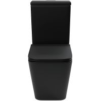 Унитаз компакт Grossman Черный матовый с бачком и сиденьем Микролифт арт-GR-4445BMS — фото 2, Напольные унитазы