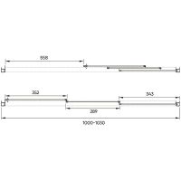 Душевая дверь Veconi Vianno VN-31 100 профиль Хром стекло прозрачное арт-VN31-100-01-C5 — фото 8, Раздвижные душевые двери