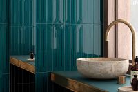 Керамическая плитка Equipe Vitral Axis Petrol Reactive настенная 5х40 см арт-31163 — фото 2, Керамическая плитка