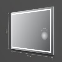 Зеркало AM.PM Gem 100 с подсветкой с механическим выключателем арт-M91AMOX1003WG — фото 9, Зеркала в ванную комнату