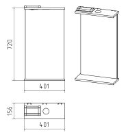 Зеркало Misty Магнолия 40 с подсветкой Белое глянцевое арт-Э-Маг02040-01Св — фото 3, Зеркала в ванную комнату