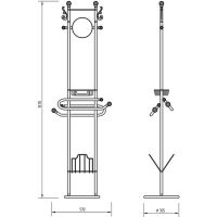 Напольная стойка Migliore Cristalia Золото с кристаллами Swarovski арт-16849 — фото 2, Стойки - набор держателей