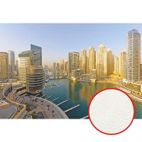 Фреска Ortograf Небоскребы 50067 Фактура флок FLK Флизелин (4*2,7) Голубой/Серый, Город арт-50067 (флок FLK) — фото 1, Фрески