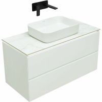 Тумба под раковину Allen Brau Infinity 100 подвесная Белая матовая арт-1.21003.WM — фото 8, Тумбы под раковину