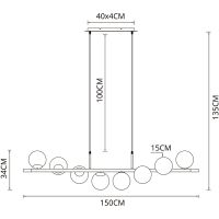 Товар: Люстра Artelamp Alcor Белая Черная Медь арт-A2224SP-8BK - фото 7 Люстра Artelamp Alcor Белая Черная Медь арт-A2224SP-8BK — фото 7, Люстры
