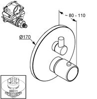 Смеситель для душа Kludi Zenta с термостатом Хром арт-388300545 — фото 5, Смеситель для душа