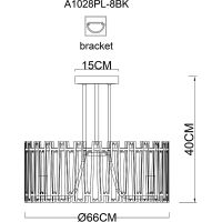 Товар: Люстра Artelamp Amber Прозрачная Золото Черная арт-A1028PL-8BK - фото 4 Люстра Artelamp Amber Прозрачная Золото Черная арт-A1028PL-8BK — фото 4, Люстры