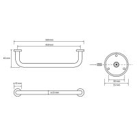 Поручень Bemeta Omega Хром арт-102307052 — фото 2, Поручни для ванной