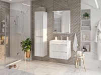 Зеркало со шкафом Brevita Balaton 65 R с подсветкой Белое матовое арт-BAL-04065-01-П — фото 5, Зеркальные шкафы в ванную