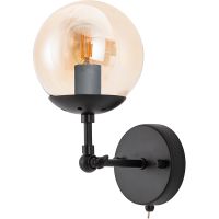 Настенный светильник Artelamp Bolla Янтарный Черный арт-A1664AP-1BK — фото 1, Бра