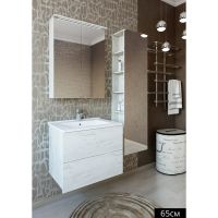 Шкаф пенал Sanflor Чикаго 40 L Дуб крафт белый арт-С000005968 — фото 1, Пеналы для ванной комнаты