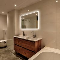 Зеркало Abber See 80 с подсветкой Серебро с сенсорным выключателем и диммером арт-AG6108SL-0.8 — фото 2, Зеркала в ванную комнату