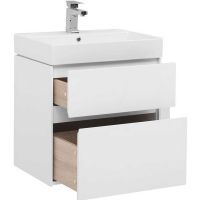 Тумба с раковиной Aquanet Бруклин 70 подвесная Белая арт-212597 — фото 2, Тумбы с раковиной