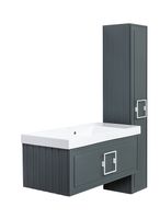 Шкаф пенал La Fenice Cubo 30 подвесной Серый матовый арт-FNC-05-CUB-G-30 — фото 5, Пеналы для ванной комнаты