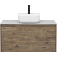 Тумба под раковину Aquanet Nova Lite 100 подвесная Дуб рустикальный арт-249520 — фото 6, Тумбы под раковину