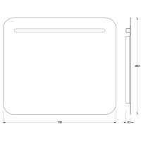 Зеркало Evoform Ledline 60x70 с подсветкой 5.5 W - без выключателя арт-BY 2144 — фото 6, Зеркала в ванную комнату