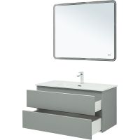 Тумба под раковину Aquanet Вега 100 подвесная Мисти грин арт-329599 — фото 13, Тумбы под раковину