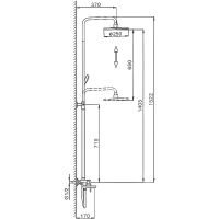 Душевая система Frap H34 Белая Хром арт-F2434 — фото 11, Душевые стойки