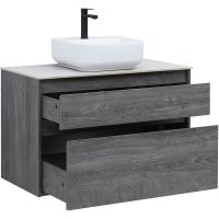 Тумба под раковину Aquanet Nova Lite 90 подвесная Дуб рошелье арт-242267 — фото 10, Тумбы под раковину