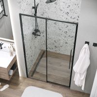 Душевая дверь Grossman Galaxy 130 профиль Черный матовый стекло прозрачное арт-100.K33.01.130.21.00 — фото 10, Раздвижные душевые двери