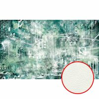 Фреска Ortograf Urban art 33572 Фактура флок FLK Флизелин (5*3) Бирюзовый/Зеленый, Город/Абстракция арт-33572 (флок FLK) — фото 1, Фрески