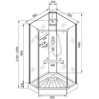 Товар: Душевая кабина Ceruttispa Chika 90х90 901B без гидромассажа арт-CHIKA901B - фото 6 Душевая кабина Ceruttispa Chika 90х90 901B без гидромассажа арт-CHIKA901B — фото 6, Душевые кабины