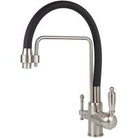 Смеситель для кухни Viko Серебро Черный арт-V-5615 — фото 1, Смесители для кухни