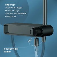 Душевая система AM.PM X-Joy Черная матовая арт-F0785A722 — фото 6, Душевые стойки