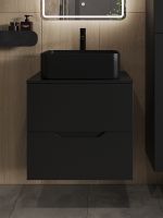 Тумба с раковиной Orange Line 60 подвесная Черная матовая арт-Li-60TubMDF+B02-460MB — фото 3, Тумбы с раковиной