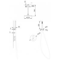 Душевая система Abber Wasser Kreis Хром арт-AF8121 — фото 3, Встраиваемые душевые комплекты