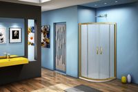 Душевой уголок Good Door Jazze R-120-G-BR 120x80 профиль Бронза стекло матовое арт-ДЖ00004 — фото 2, Асимметричные душевые уголки