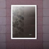 Зеркало Бриклаер Лофт 60 с подсветкой Черное с бесконтактным выключателем и часами арт-4627125415722 — фото 2, Зеркала в ванную комнату